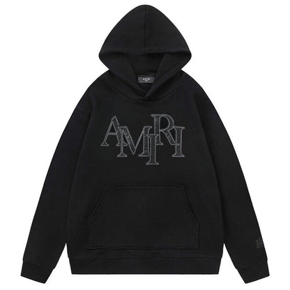 AMIRI Staggered Logo-Patches Hoodies