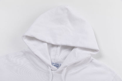 Off White Logo Drawstring Hoodie