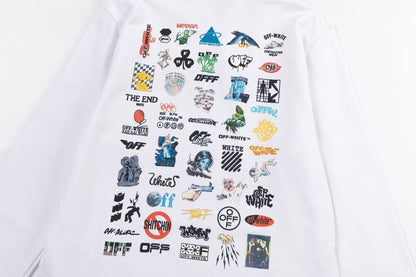 Off White Logo Drawstring Hoodie