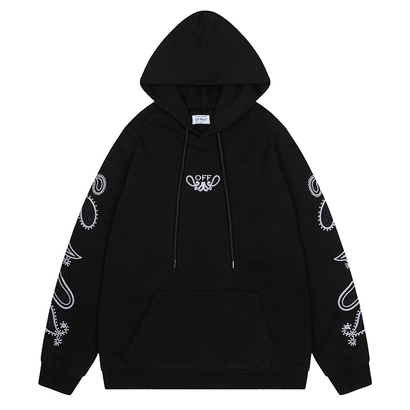 Off White Logo Drawstring Hoodie