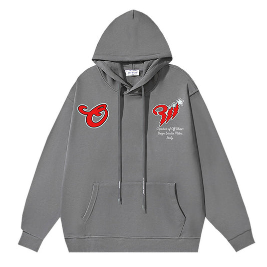 Off White Logo Drawstring Hoodie