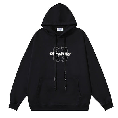 Off White Logo Drawstring Hoodie