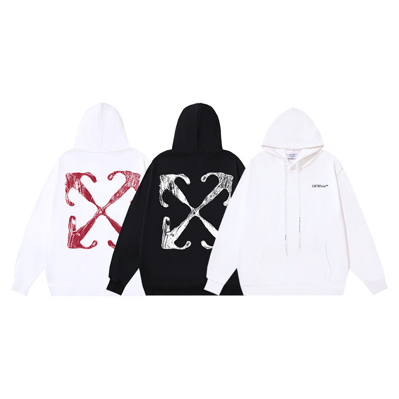 Off White Logo Drawstring Hoodie