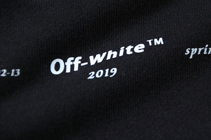 Off White Logo Drawstring Hoodie