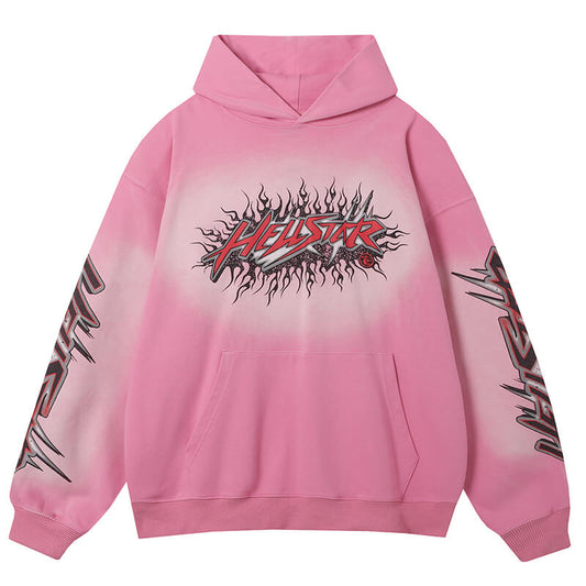 Hellstar Brainwashed Without Brain Hoodie Pink