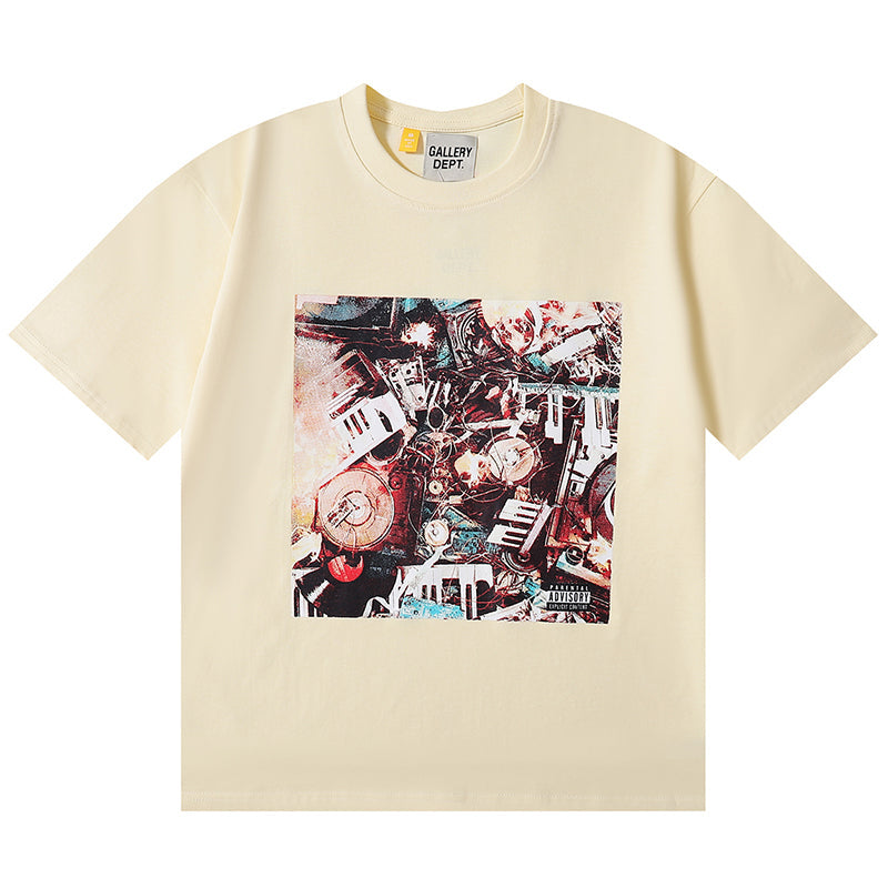 GALLERY DEPT. Printed T-shirt Black / Apricot