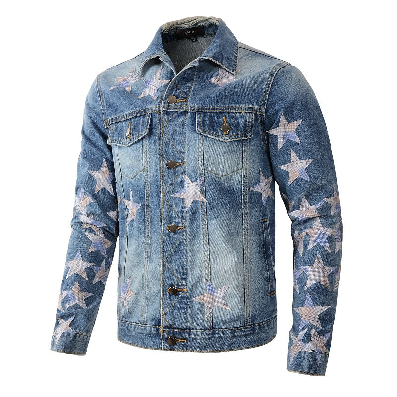 AMIRI star-patch detail denim jacket