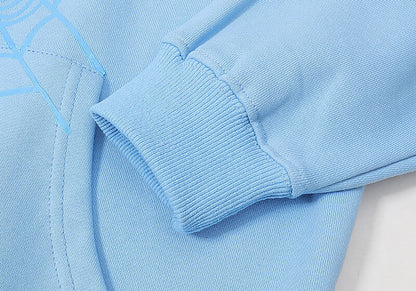 Sp5der Spider Web Hoodie-Blue #8208