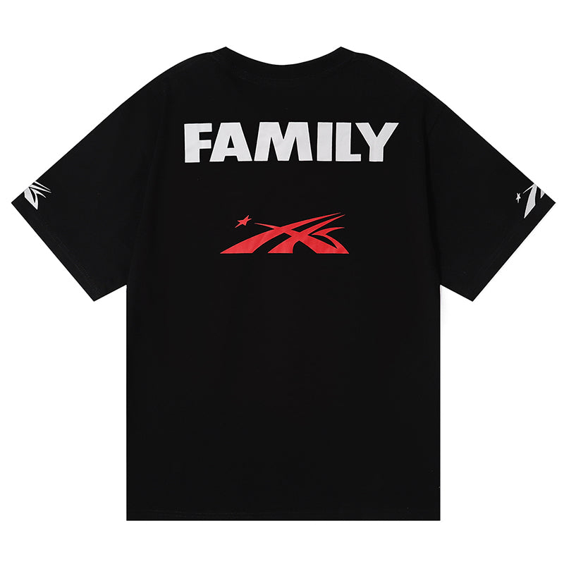 Hellstar Family Letter printed T-Shirt Black