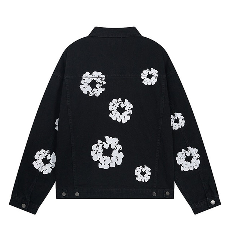 Denim Tears All-Over Wreath Light Wash Jacket