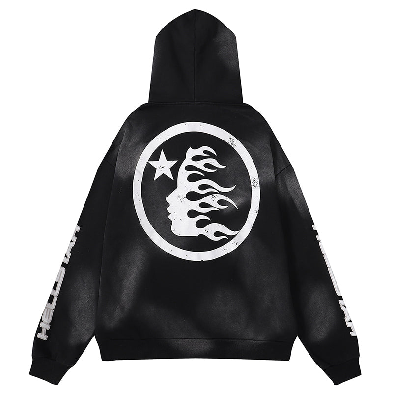 Hellstar Fire Hoodie Black