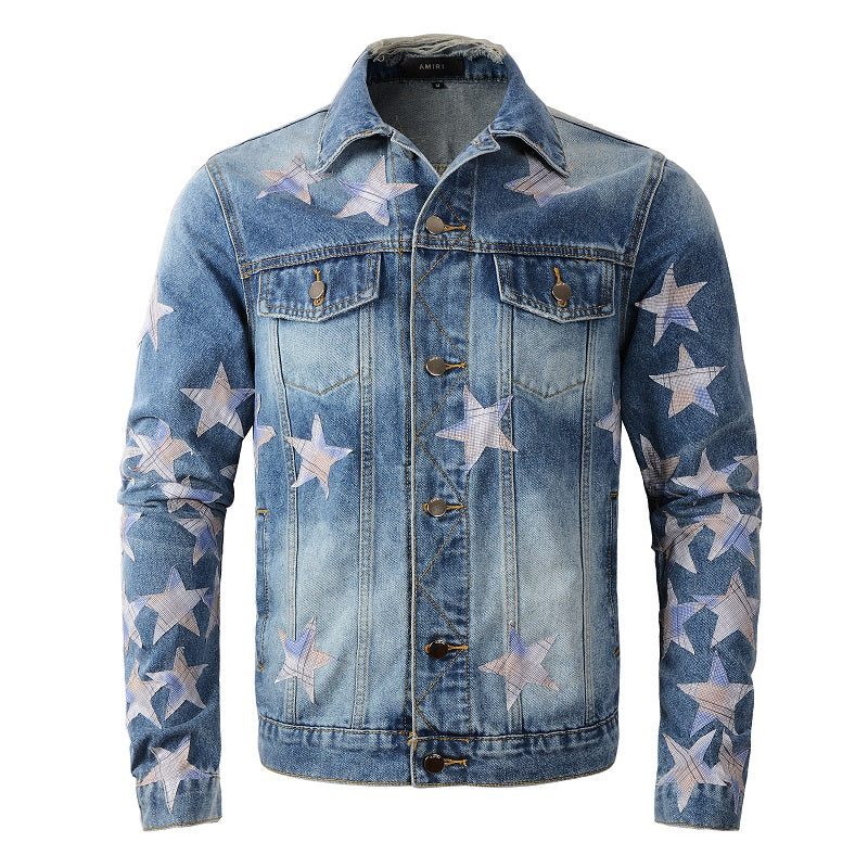 AMIRI star-patch detail denim jacket