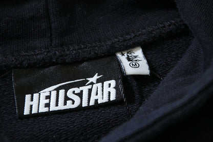 Hellstar Records Tie Dye Hoodie Black