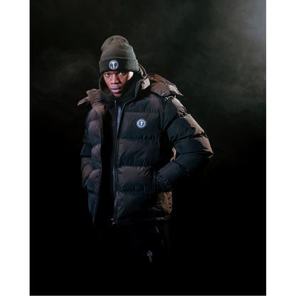 TRAPSTAR IRONGATE DETACHABLE HOODED PUFFER JACKET - BLACK