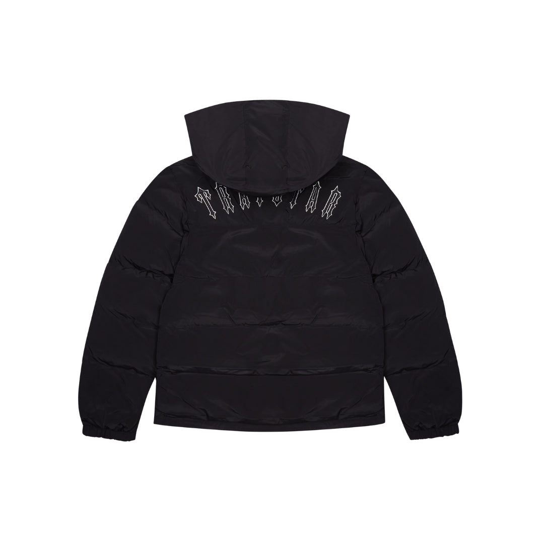 TRAPSTAR IRONGATE DETACHABLE HOODED PUFFER JACKET - BLACK