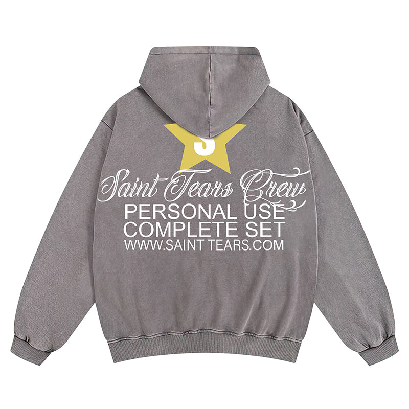 Saint Michael Tears Printed Hoodie