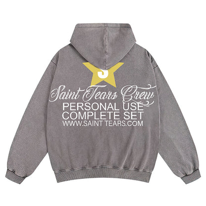 Saint Michael Tears Printed Hoodie