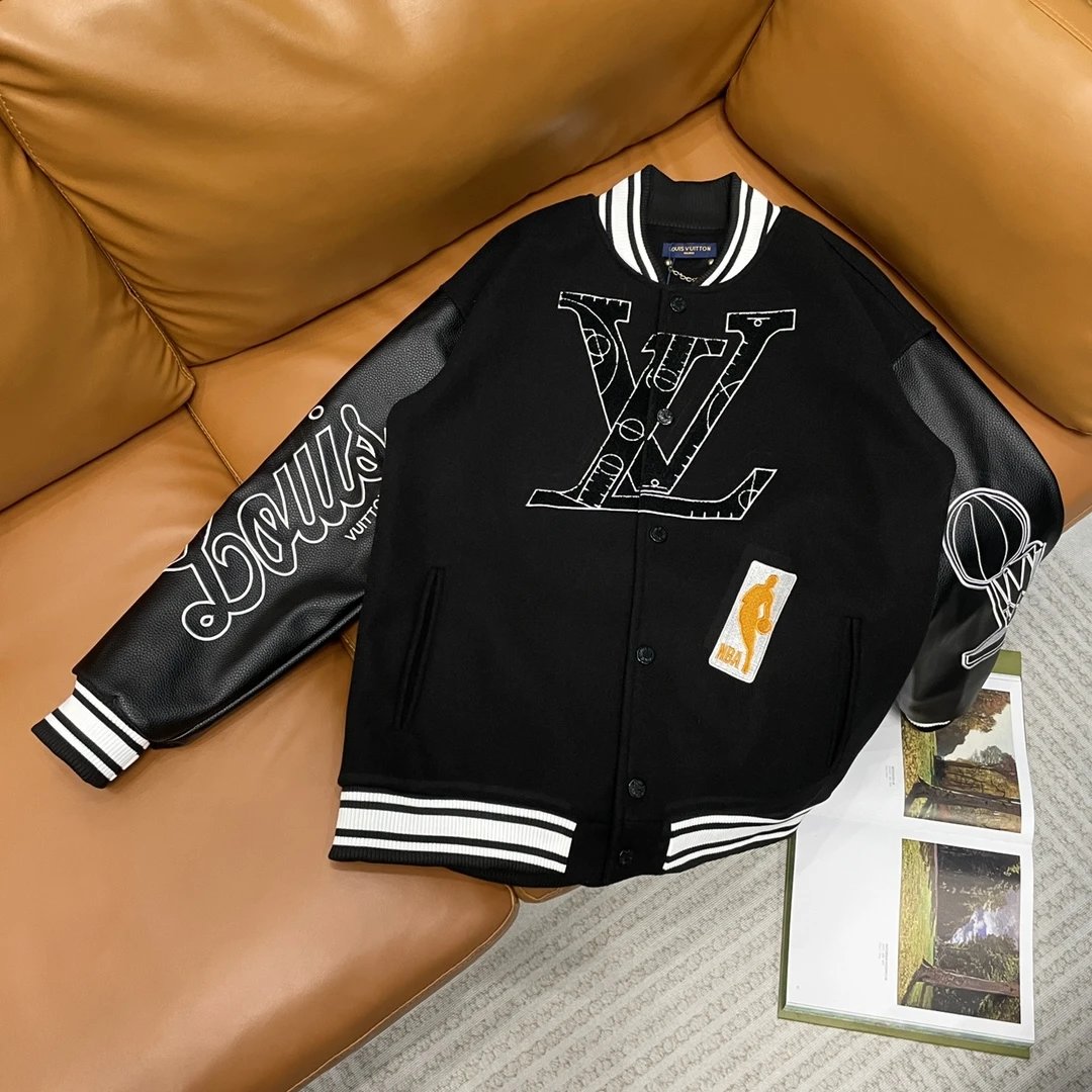 ✨ Louis Vuitton Black Varsity Jacket #04 ✨