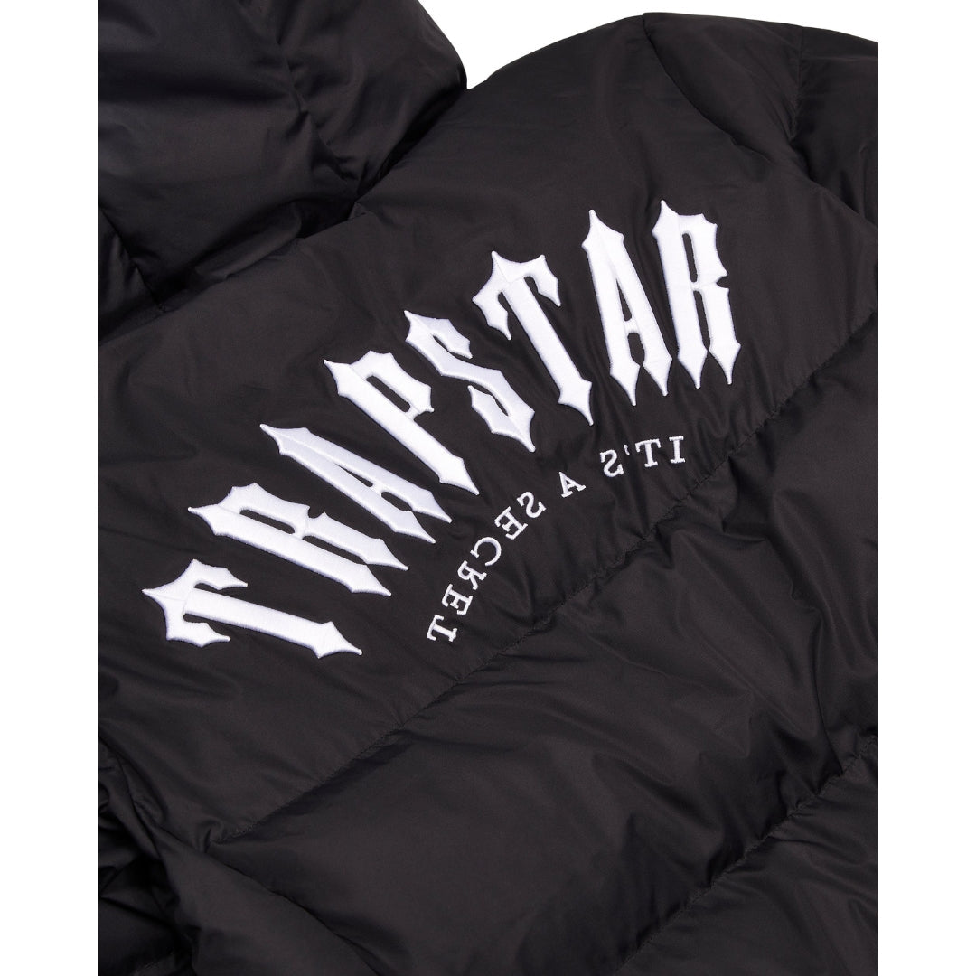 TRAPSTAR IRONGATE HOODED PUFFER JACKET - BLACK