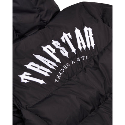 TRAPSTAR IRONGATE HOODED PUFFER JACKET - BLACK