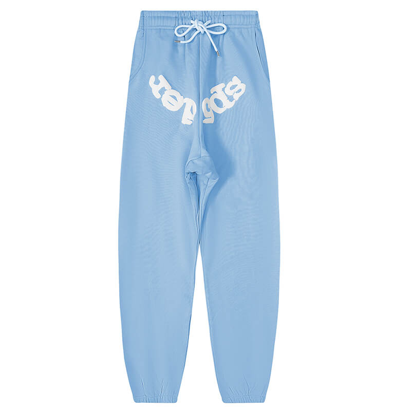 Sp5der White Foam Printing Pant-Blue #8308