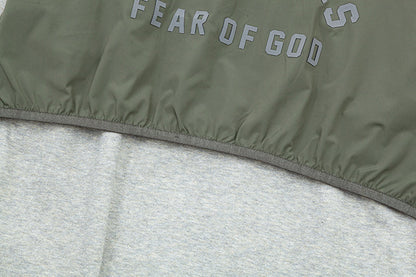 Fear Of God Essentials Letter Logo Splicing Hoodie