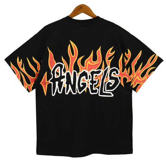 Palm Angels Garment Dye Graffiti Flames Tee