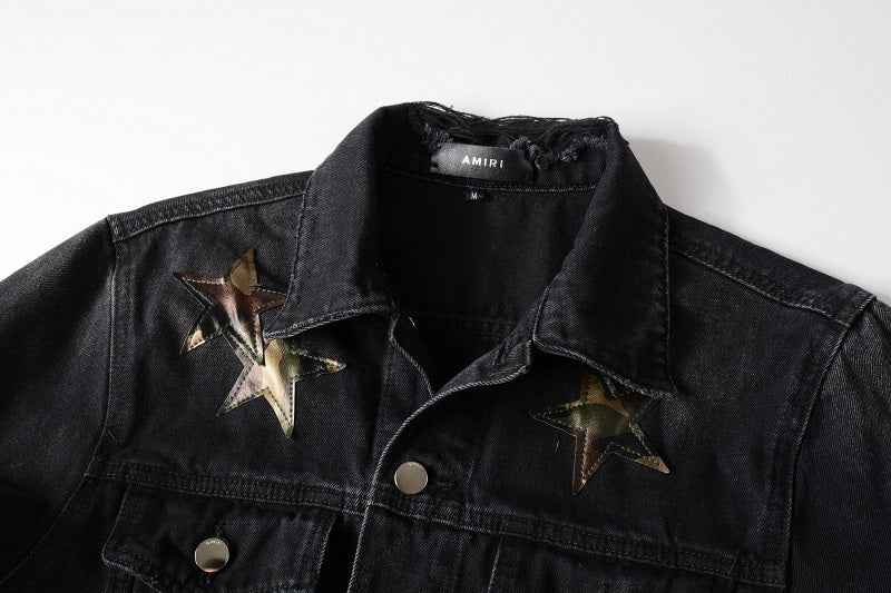 AMIRI star-patch detail denim jacket