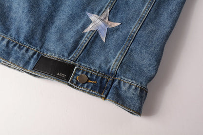 AMIRI star-patch detail denim jacket