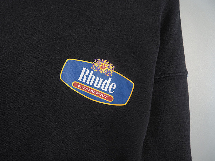 RHUDE Hoodie Motorsport Black