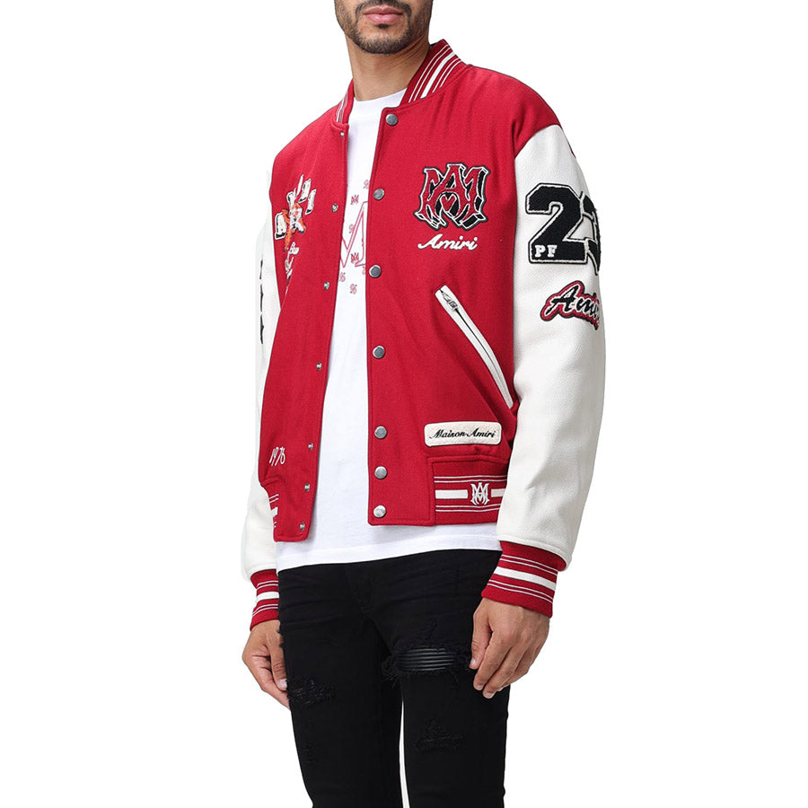 AMIRI Varsity Vintage Patch Bomber Jacket