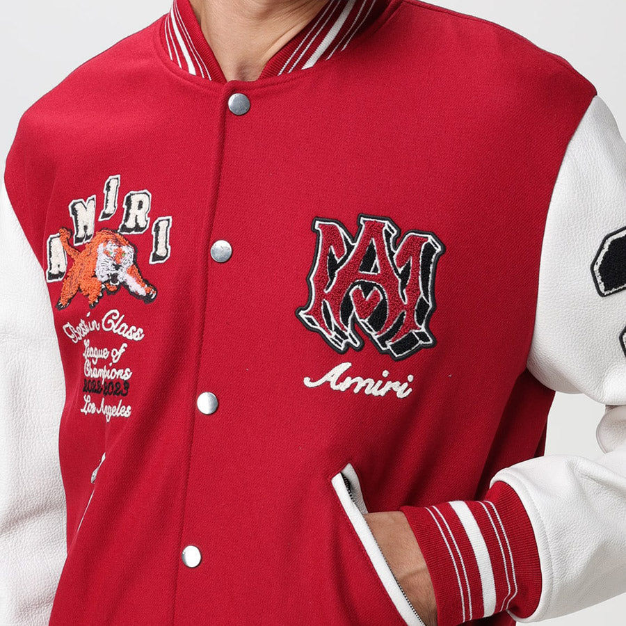 AMIRI Varsity Vintage Patch Bomber Jacket