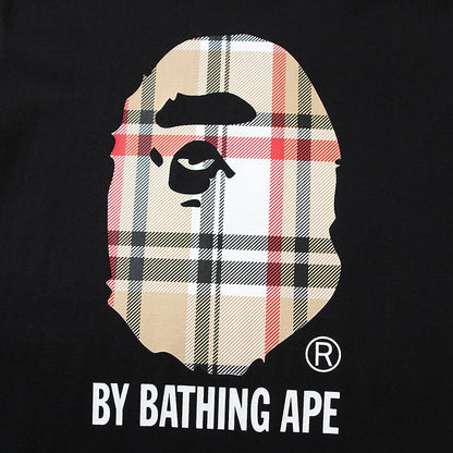 Bape Burberry Plaid Ape Head by Bathing Ape Tee