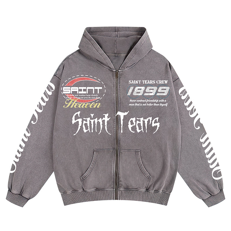 Saint Michael Tears Printed Hoodie