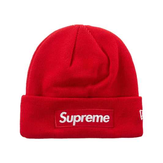 Supreme New Era Box Logo Beanie (FW23) Red