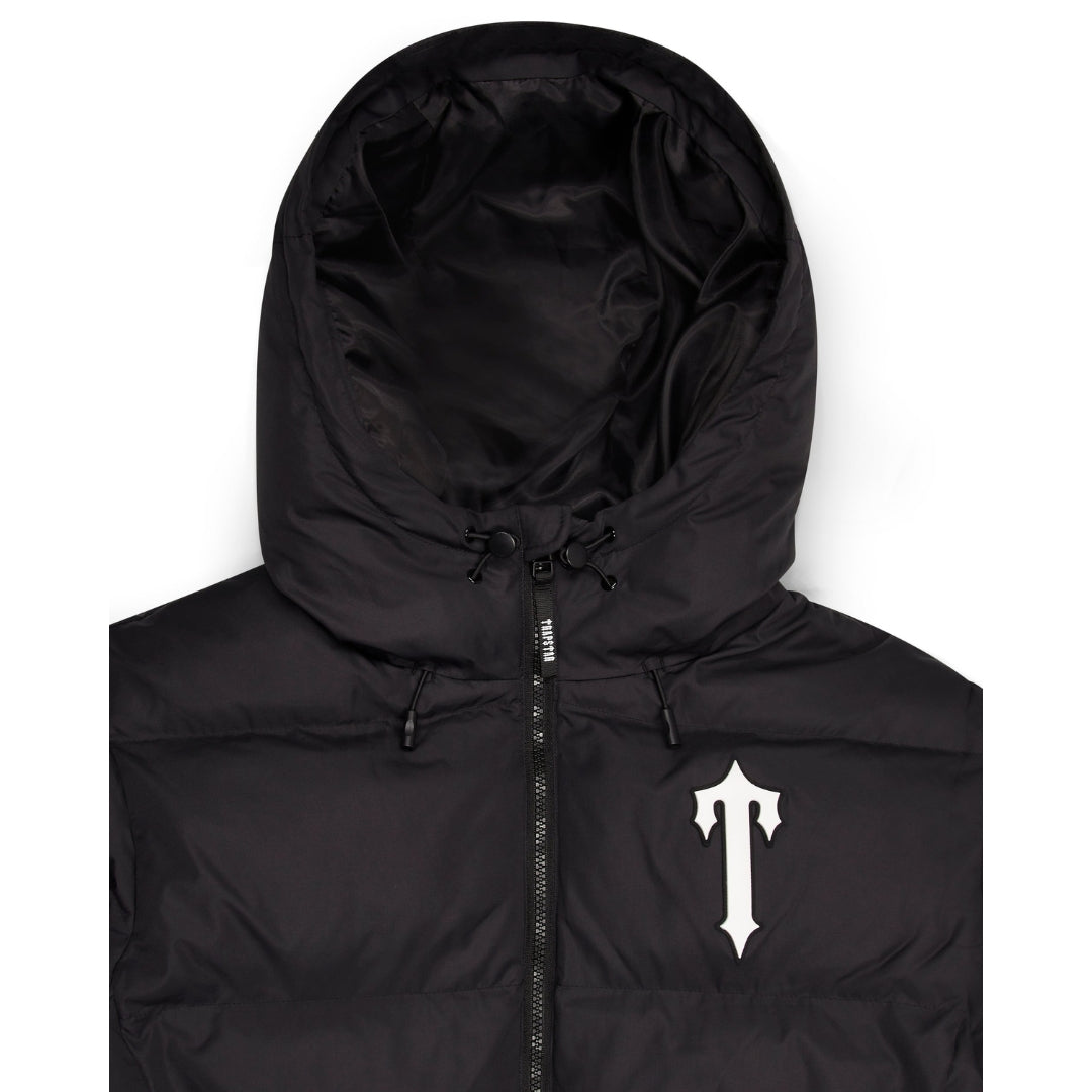 TRAPSTAR IRONGATE HOODED PUFFER JACKET - BLACK