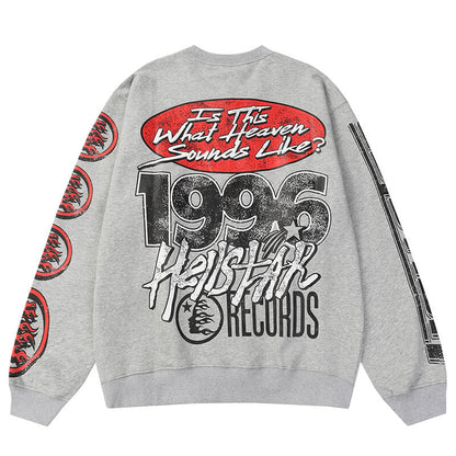 Hellstar Studios 'Records' Crewneck Sweatshirt Heather Grey