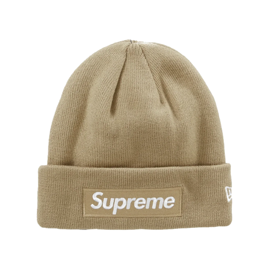 Supreme New Era Box Logo Beanie (FW23) Dark Sand