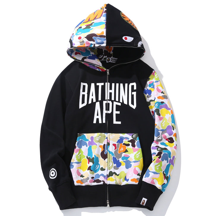 BAPE Color Camo Shark Zipper Hoodie