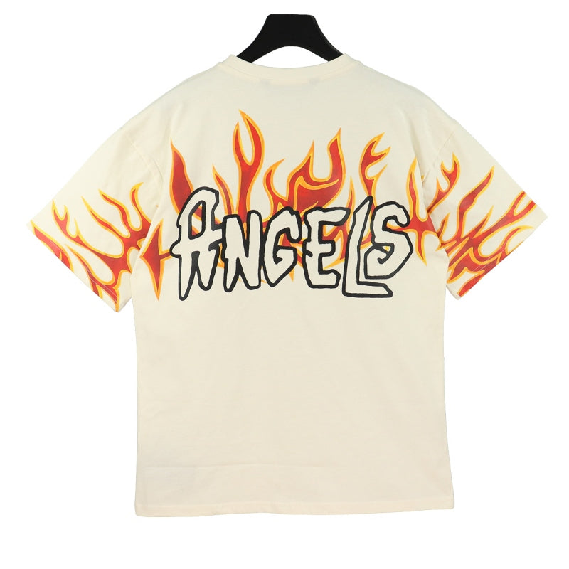 Palm Angels Garment Dye Graffiti Flames Tee