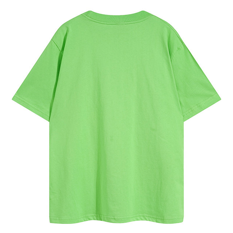 Sp5der Green Foam Printing High Weight T-Shirt Green