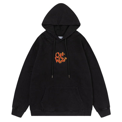 Off White Logo Drawstring Hoodie