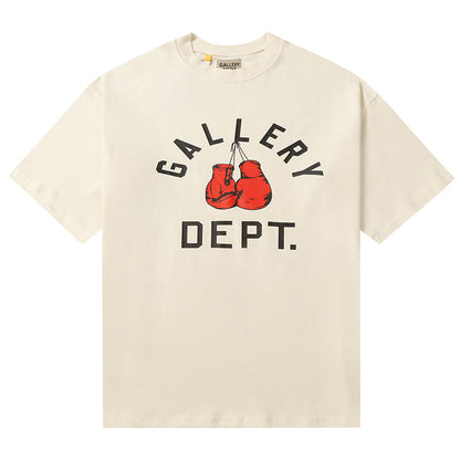 Gallery Dept Logo Printed T-Shirt Apricot Loose Fit