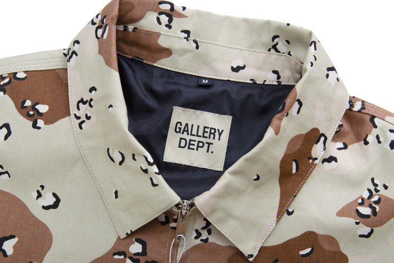 GALLERY DEPT letter print camouflage coach Jacket