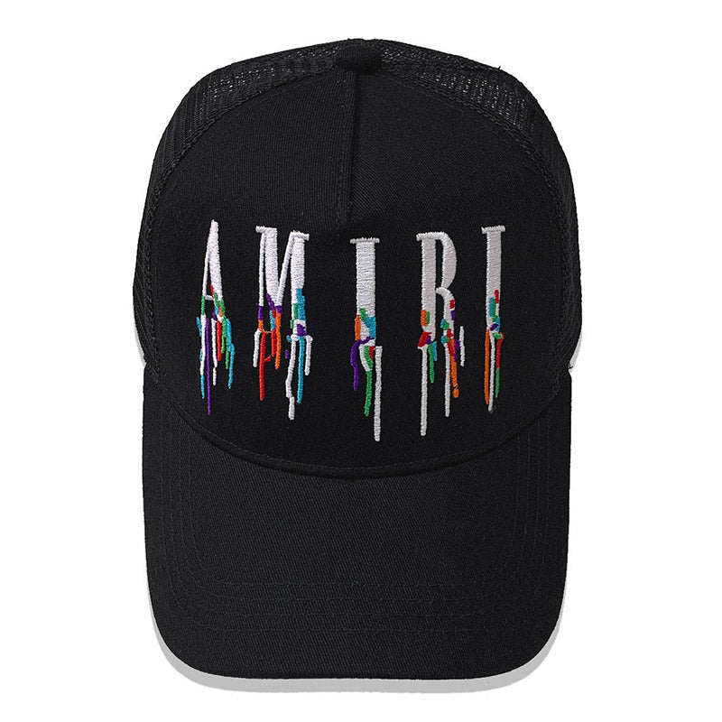 AMIRI Paint Drip Core Logo Trucker Caps