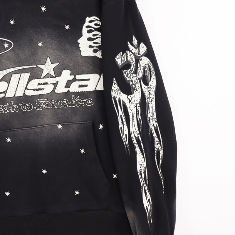 Hellstar Racer Hoodie Vintage Black