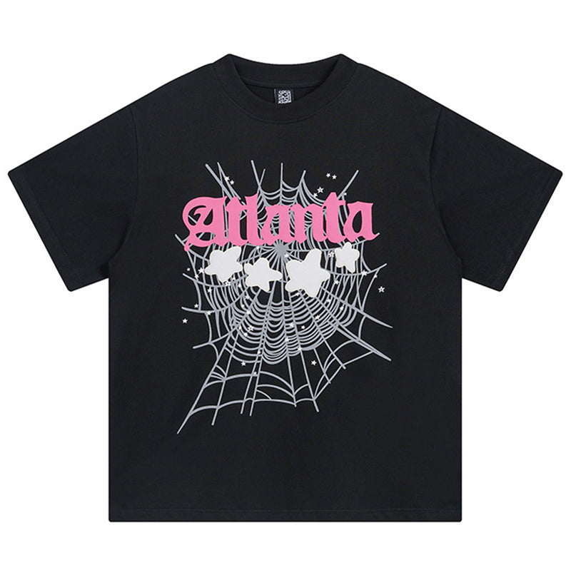 Sp5der Atlanta Print T-Shirt Black