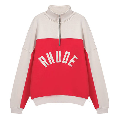 RHUDE Contrast Varsity Cotton Sweatshirt