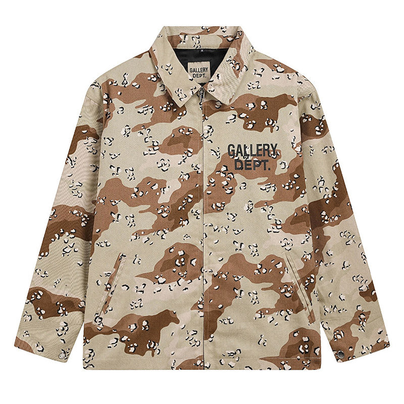 GALLERY DEPT letter print camouflage coach Jacket