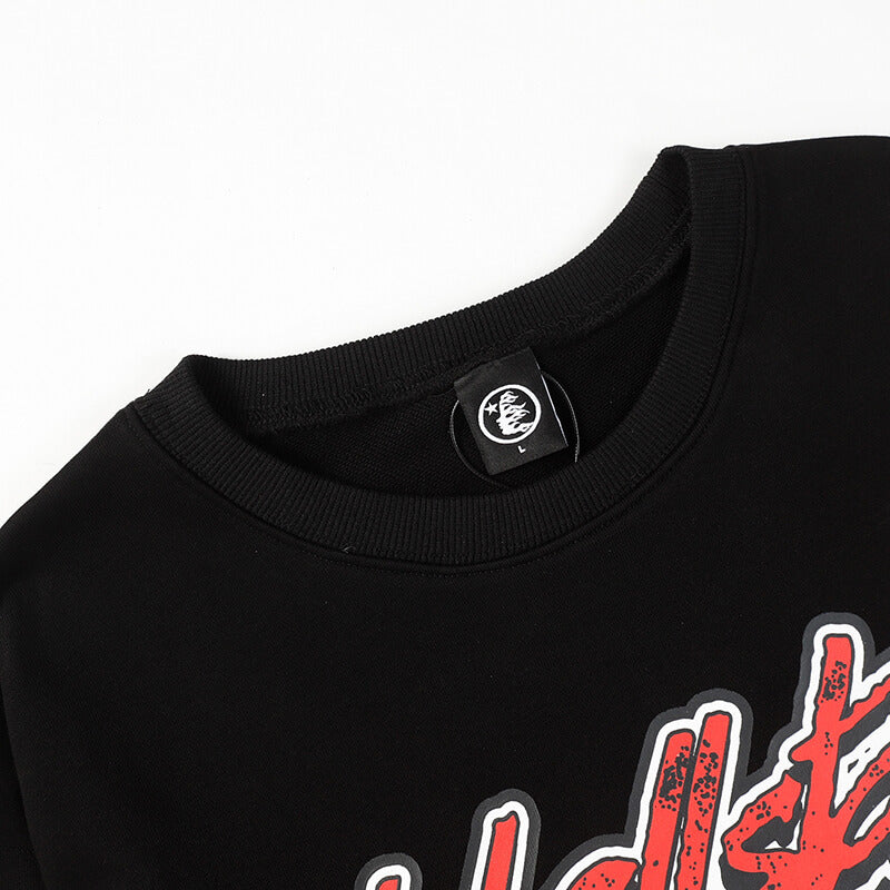 Hellstar Studios 'Records' Crewneck Sweatshirt Heather Black